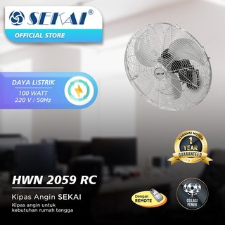 Sekai Kipas Angin Dinding Wall Fan Tornado 20 Inch - HWN 2059 RC | HWN2059RC